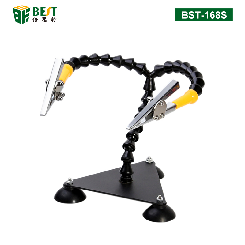 BST-168S 萬向焊接夾具 多功能焊接輔助電路板固定支架 雙臂竹節(jié)管焊臺輔助夾具