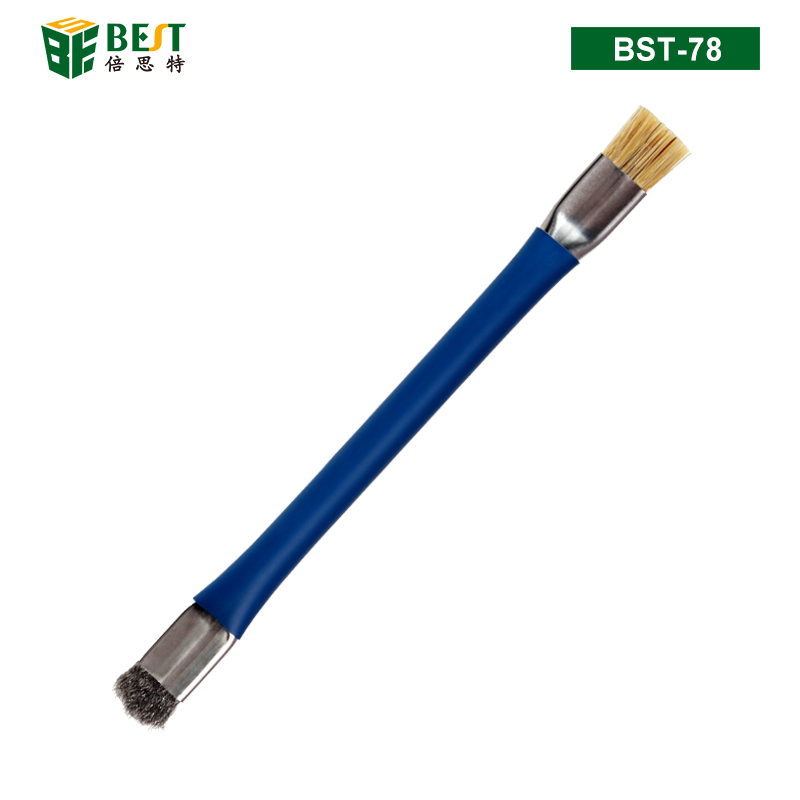 BST-78 雙頭鋼絲硬毛刷 手機(jī)主板IC焊盤清潔除塵不脫毛 打磨除銹鋼絲刷