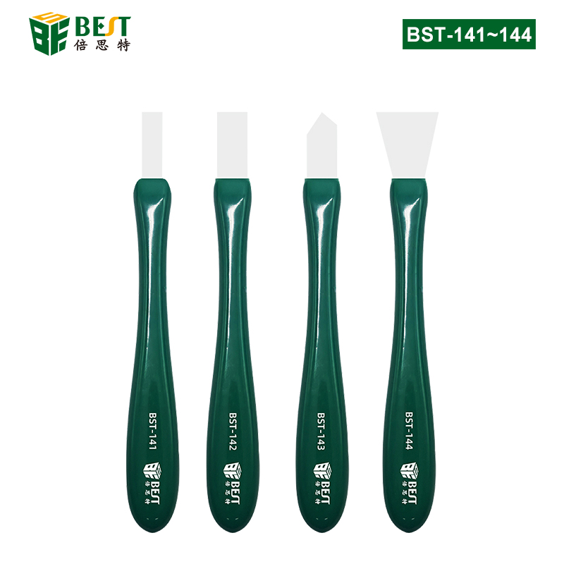 BST-141/142/143/144 無(wú)磁刮錫刀 無(wú)磁膠柄除膠刮刀 超薄耐高溫防銹防腐工具撬刀 錫漿攪拌BGA撬刀